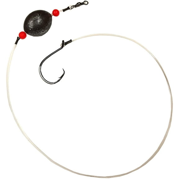 Stellar Snapper Sinker 6 Ounce (2 Pack) Fishing Rig with 6/0 Circle Hook and Egg Weight, Fishing Sinkers for Saltwater Freshwater, Fishing Gear Tackle