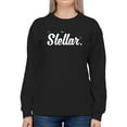 thumbnail image 1 of Stellar Text Sweatshirt Women -GoatDeals Designs, Female x-Large, 1 of 4