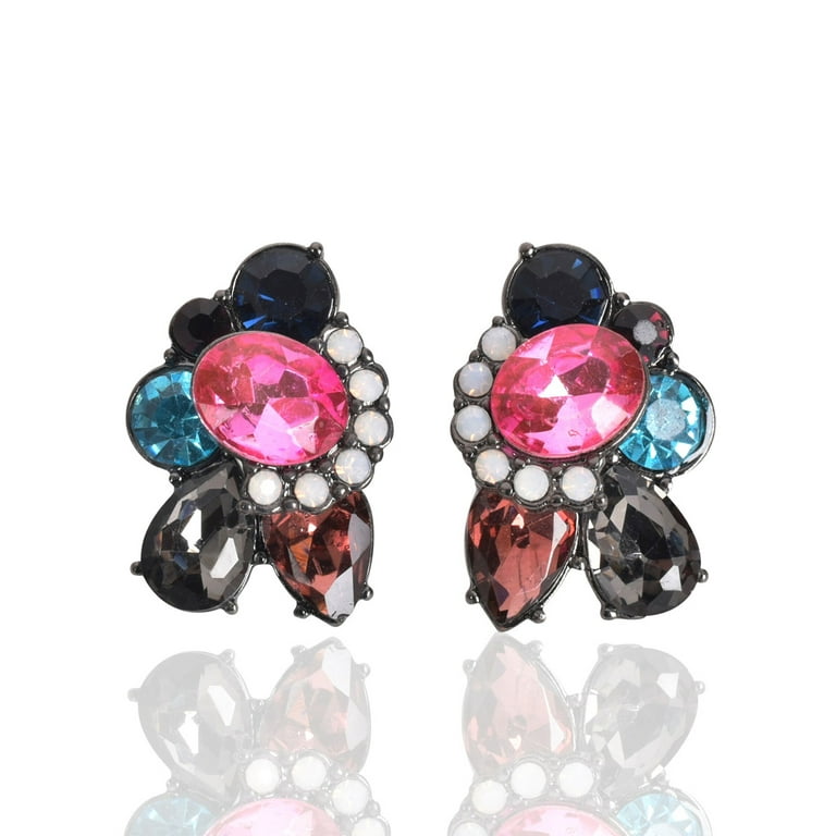 Jewel tone earrings best sale