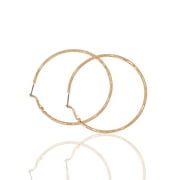 Stellar Womens 2" Jagged Hoop Earrings Jewelry, Gold