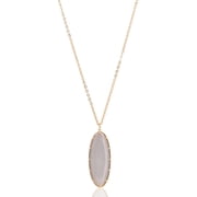Stellar Womens 30 Long, Cat Eye Pendant, Necklace Jewelry, Grey/Gold