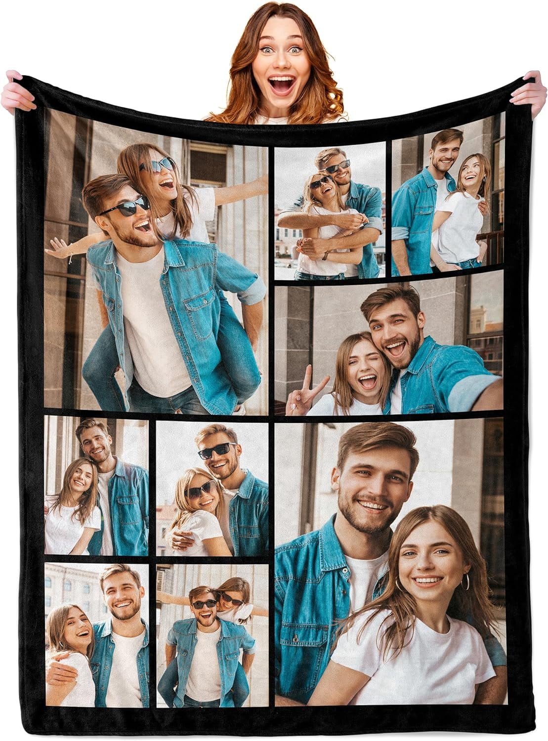 StellarStyle Custom Blanket with Photo Personalized Blankets and Throws