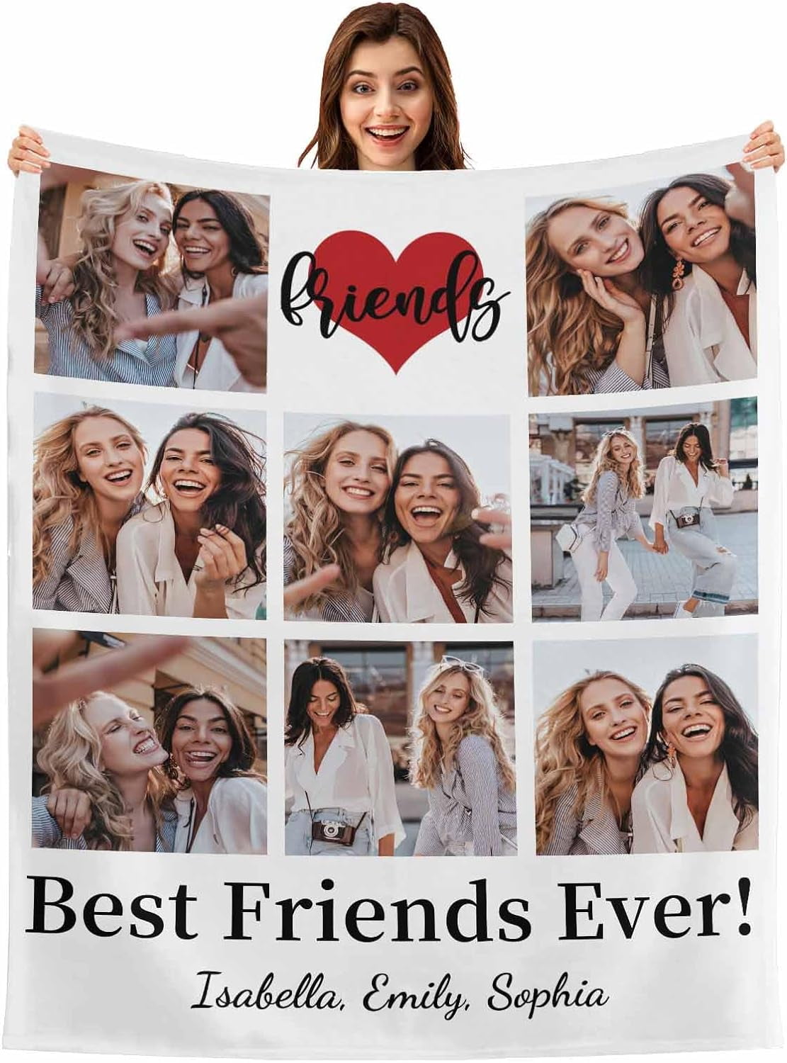 StellarStyle Custom Photo Blanket from Friends, Personalized Best