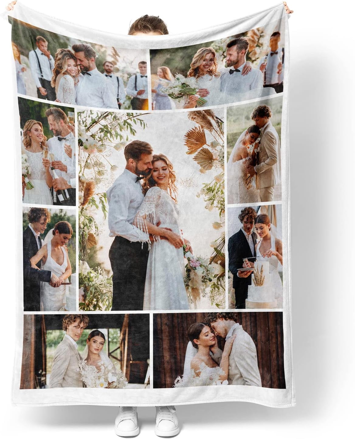 StellarStyle Customized Blankets with Photos Personalized Picture Collage Throw Blanket Soft