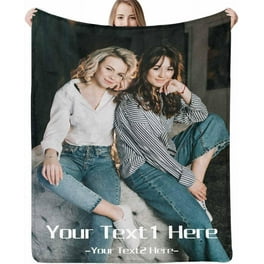 Custom Blanket with Picture Text Customized Blankets with Photos Customizable Personalized Blankets and Throws for Adult Kid Birthday Christmas Valentines Day Memorial Gift Walmart