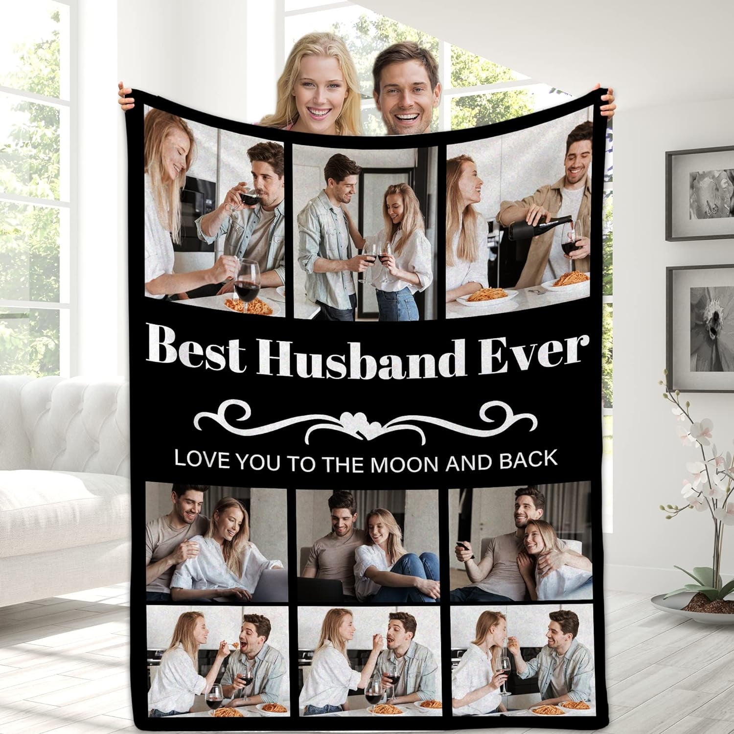 StellarStyle Gifts for Dad Custom Blankets with Photos Personalized Photo Blankets with Picture