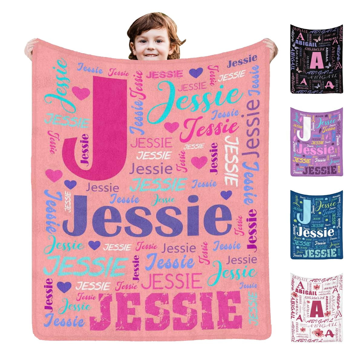 StellarStyle Personalized Name Blanket for Kids Children, Customized