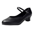 thumbnail image 1 of Stelle 1.5"/2" Women Character Dance Shoes Ankle Strap Heels,Non-Slip Ballroom Character Shoes for Salsa Tango Flamenco Latin Prom Dress Pumps,Size 4-11, 1 of 7