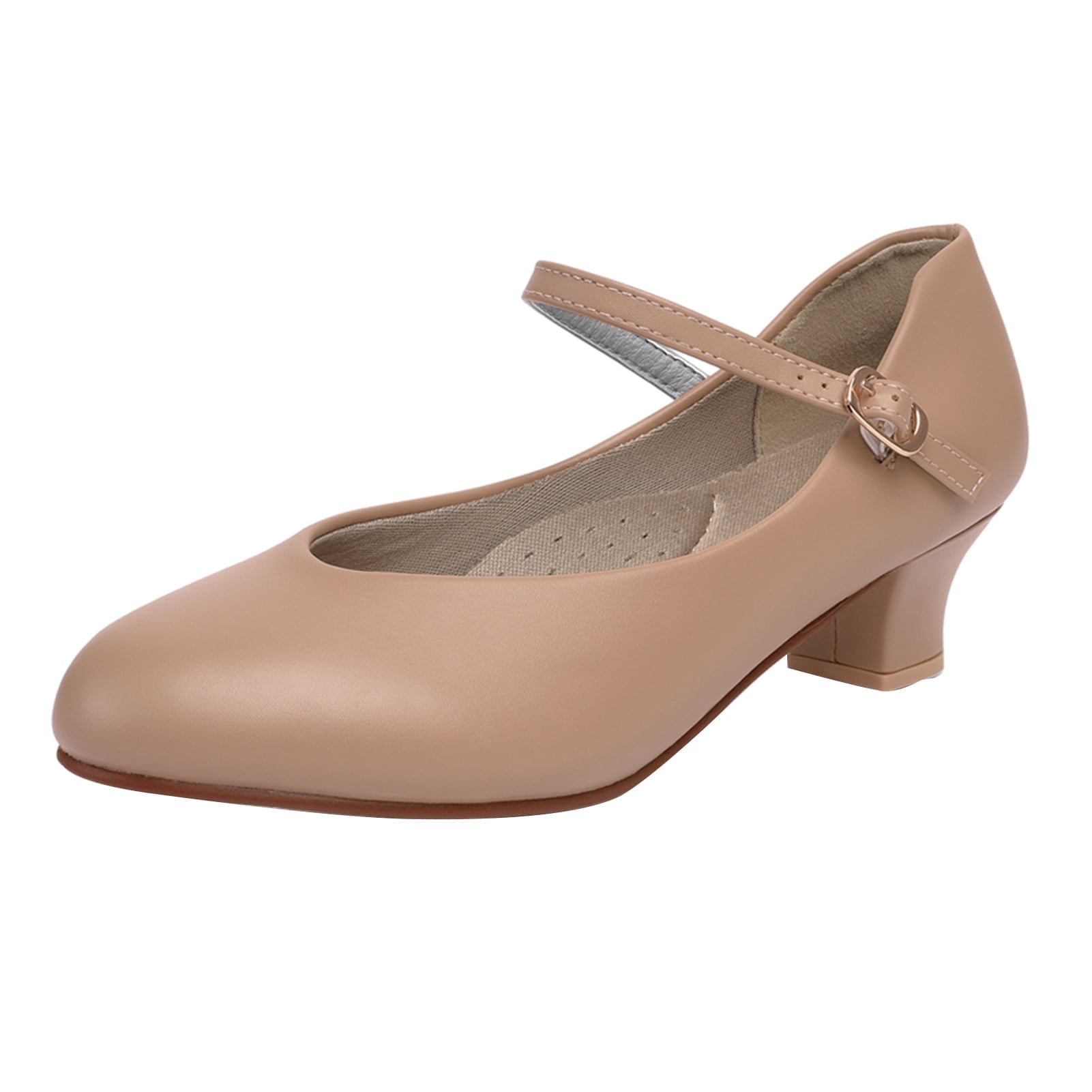 Women's Character Shoes Wedding Ankle Strap Heels Latin Dance Pumps - View #6