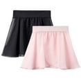 thumbnail image 1 of Stelle 2Piece Girls' Ballet Skirt Chiffon Wrap Dance Skirt,Elastic Waisted Sheer Dance Skate Over Scarf for Leotards Pull-on Half Dress,Pink+Black，7-9 Years, 1 of 4