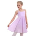 thumbnail image 1 of Stelle Ballet Leotard Camisole Sleeveless Dress Cross Back Longer Chiffon Ballerina Skirt for Girls,Purple,7-8 Years, 1 of 8
