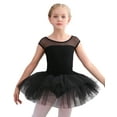 thumbnail image 1 of Stelle Ballet Leotard Mesh Cap Sleeveless Tutu Skirted Ballerina Dress Outfit for Girls,Black,5T, 1 of 7