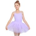 thumbnail image 1 of Stelle Camisole Ballet Leotard Tutu Sleeveless Skirted Classic Ballerina Dance Dresses Outfit for Girls,Lavender,3-4T, 1 of 9