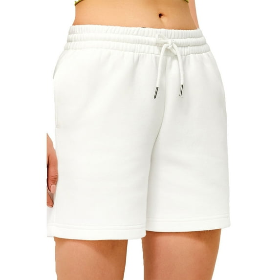 Stelle Clearance Women's 7" Cotton Lounge Shorts with Pockets,Summer Casual Sweat Shorts Comfy High Waisted Drawstring Workout Athletic Shorts Yoga Shorts