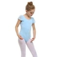 thumbnail image 1 of Stelle Girl's Ruffle Cap Sleeve Classic Ballet Leotard,Toddler Ballerina Gymnastic Outfit Outfits Basic Dance Leotard,Blue,8 Years, 1 of 7