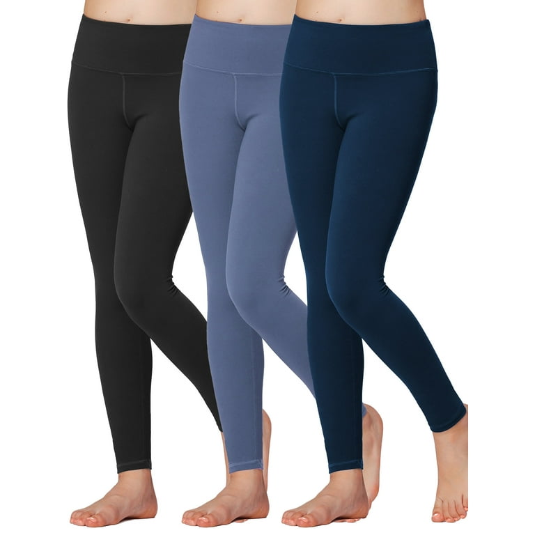 Stelle Girls 3 Pairs Athletic Leggings with Hidden Pockets,Full Legnth  Running Yoga Pants Workout Dance Leggings Tights for Tween Girls High  Waisted Stretchy Active Leggings,5-16Y Black+Blue+Navy 