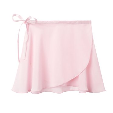 Girls Ballerina Ballet Leotard With Wrap Scarf & Tutu Skirt – Dance Skate Costume Dress, Chiffon