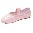 thumbnail image 1 of Stelle Girls Leather Ballet Dance Shoes for Toddler/Little Kid/Big Kid/Boy,Full Sole No-Tie Balletrina Gymnastics Ballet Slippers,Pink, 1 of 6