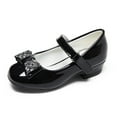 thumbnail image 1 of Stelle Girls Mary Jane Shoes Bowknot Low Heel Dress Shoes Princess Party Wedding Flats for Kids Toddler Easter First Communion Pump Shoes,Black, 1 of 6