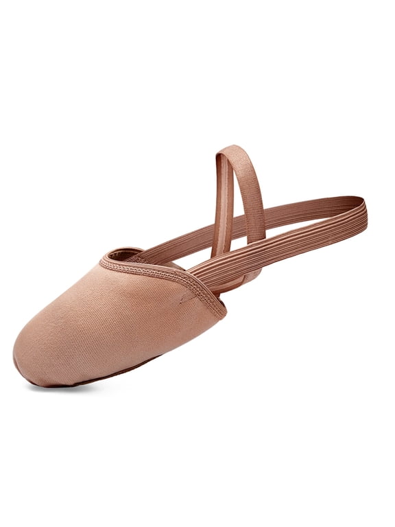 Girls Pirouette Lyrical Half Sole Ballet Jazz Canvas Shoes Turning Shoes Practice Dancing Shoes for Girls/Women/Boy/Men/Adult,Tan
