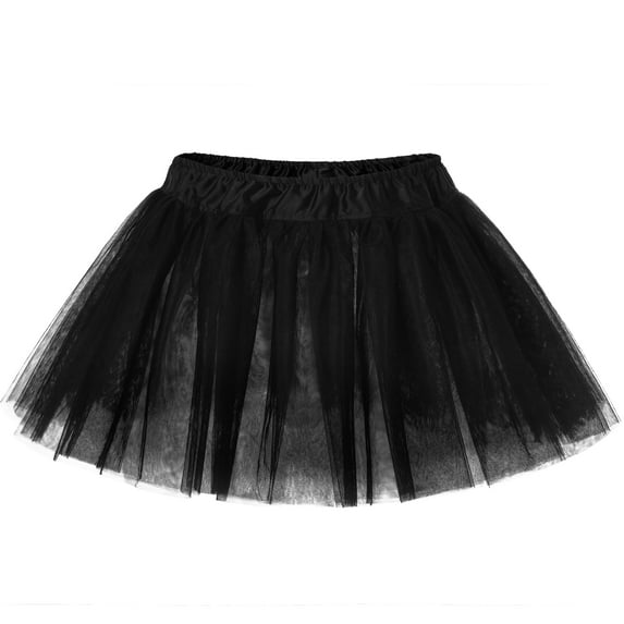 Stelle Girls Tutu Skirt Elastic Waisted Dance Ballet Tutu Dress Up Princess Party Skirt,2-9Y Black