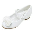 thumbnail image 1 of Stelle Girls White Mary Jane Shoes Low Heel Easter First Communion Flower Girl Party Wedding Dress Shoes Princess Flats for Kids Toddler, 1 of 5