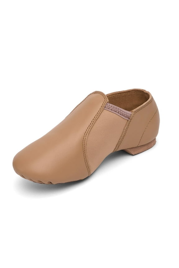 Leather Jazz Dance Shoes Upper Slip on for Girls&Boys Toddler/Little Kid/Big Kid,Tan