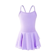 Stelle Sleeveless Camisole Ballet Leotard Activewear Dance Dress for Toddler/Little Girl/Big Girl,Lavende，，7-8 Years