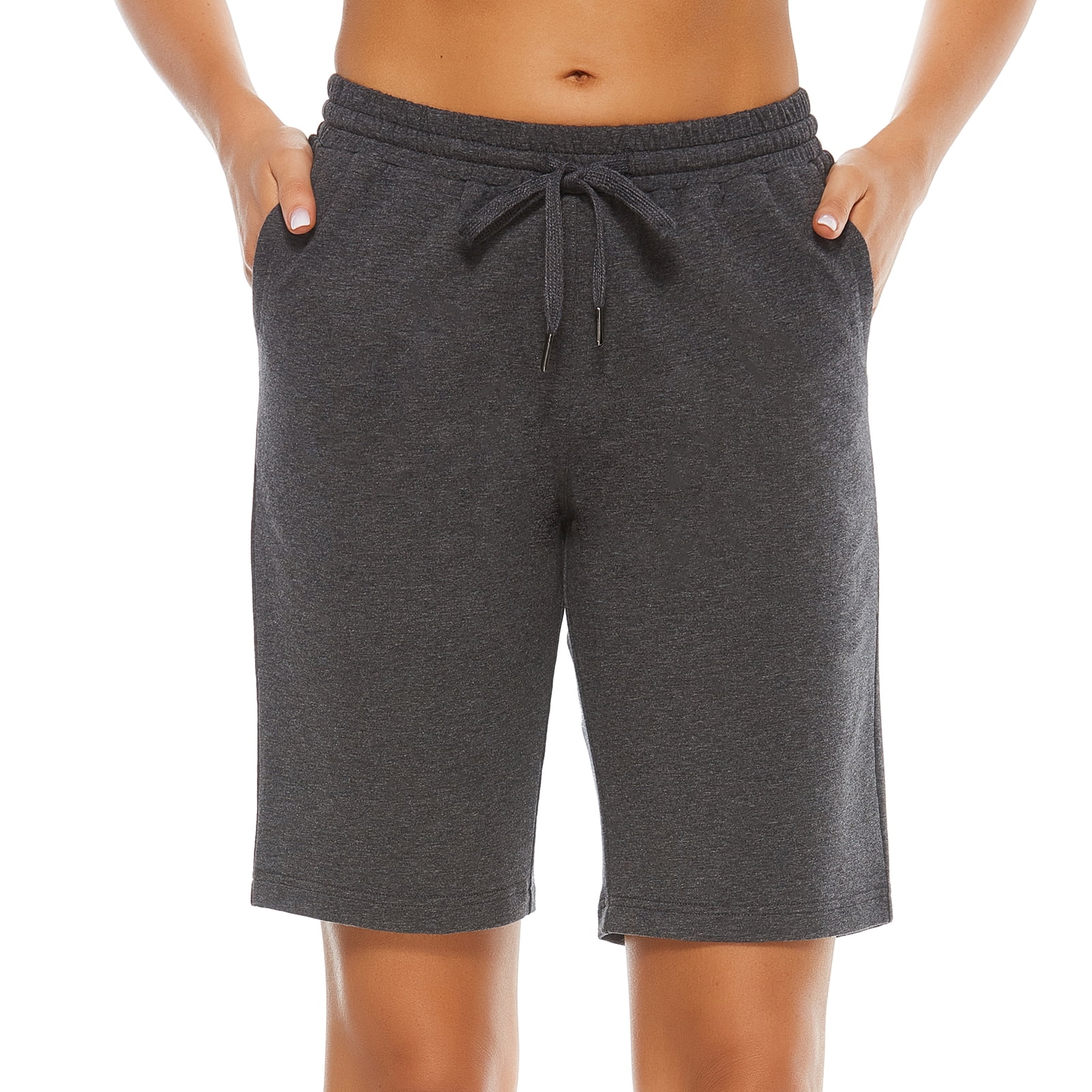 Stelle Women's 10" Bermuda Shorts Cotton Jersey Shorts,Summer Casual