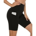 thumbnail image 1 of Stelle Women’s 8” High Waisted Yoga Shorts with Two Side Pockets, 1 of 5
