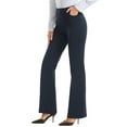 thumbnail image 1 of Stelle Women's Bootcut Dress Pants Business Casual Office Slacks with Pockets,High Waisted Workout Bootleg Pants Button Closure Tummy Control Office Work Yoga Lounge Pants,XS-XXL Navy, 1 of 3