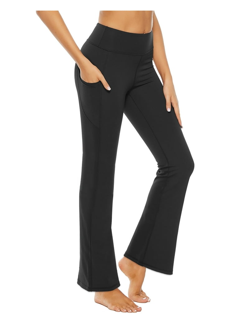Stelle Women's Bootcut Yoga Pants with Pockets,High Waisted Tummy