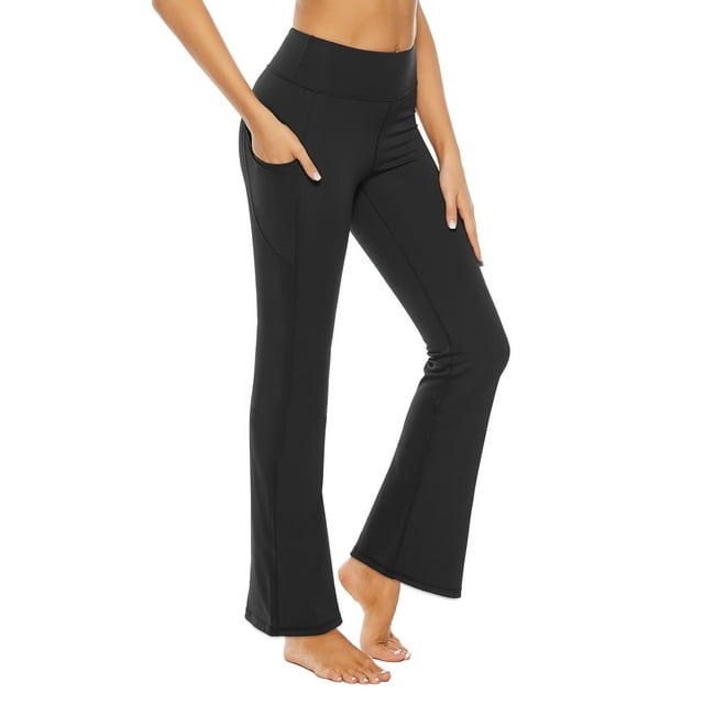 Stelle Women's Bootcut Yoga Pants with Pockets,High Waisted Tummy