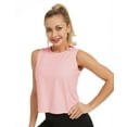 thumbnail image 1 of Stelle Women's Workout Tops Running Gym Crop Tops Sleeveless Yoga Tank Tops, 1 of 4