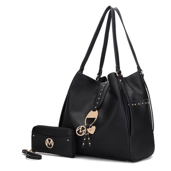 Stellini Hobo Bag & Wallet Set, Black