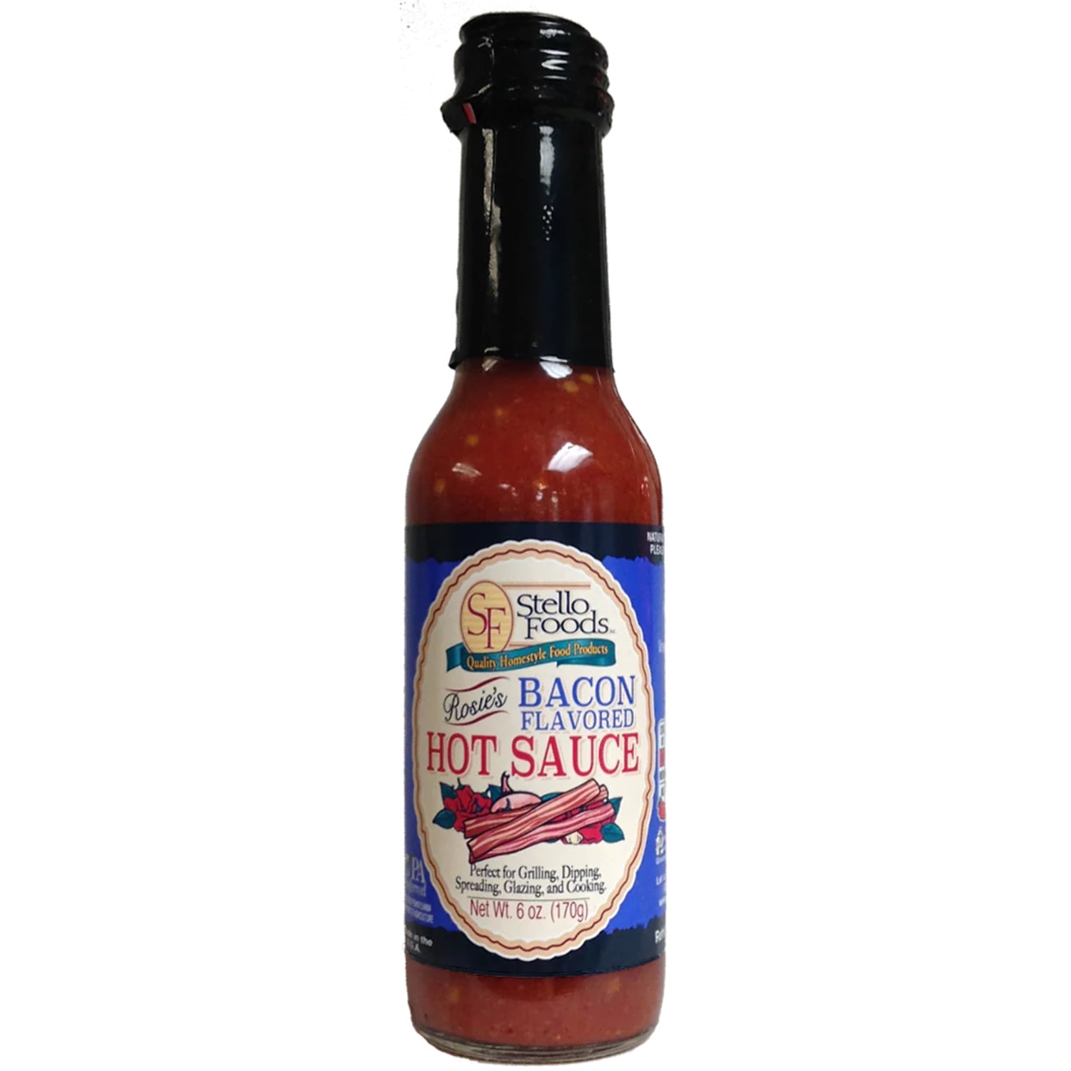 Stello Foods Rosie's Bacon Flavored Hot Sauce 7.75oz