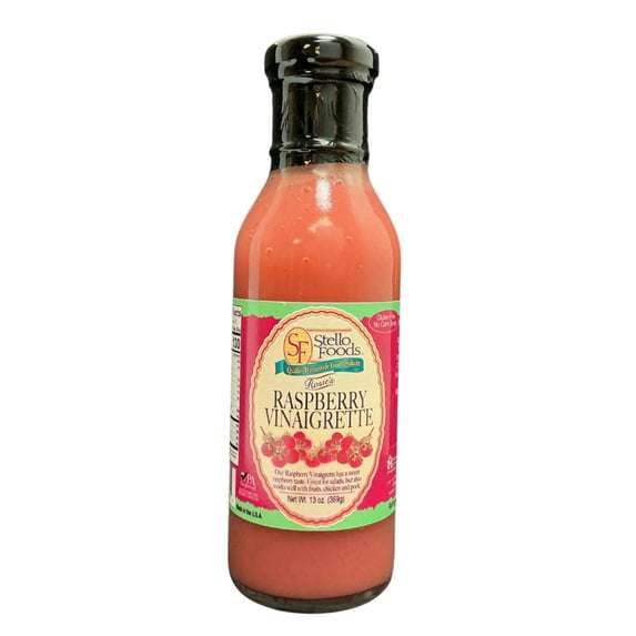 Stello Foods - Rosie's Raspberry Vinaigrette 12.5 oz, Gluten Free, No Corn Syrup, Cholesterol Free, Low Carbohydrates, Vegan, Vegetarian