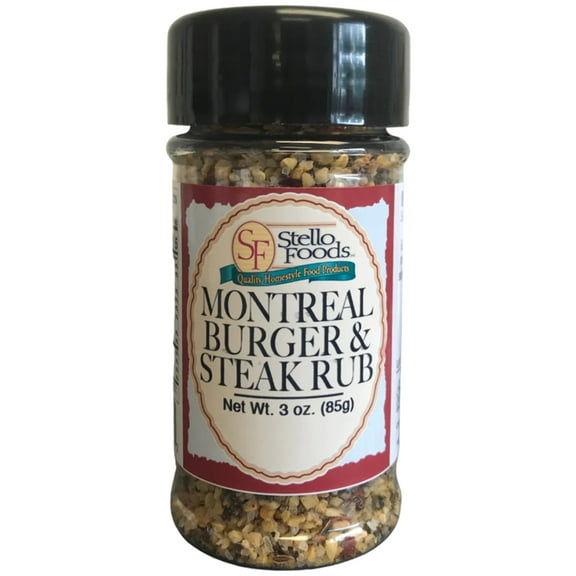 Stello Foods Spices - Montreal Burger and Steak Rub 3.0 oz