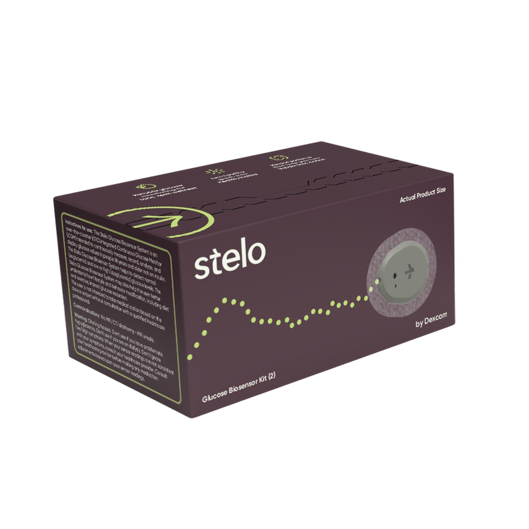 Stelo Glucose Biosensor & App by Dexcom—A Leader in Continuous Glucose Monitoring (CGM). 24/7 Glucose Tracking & Personalized Insights to Reveal Patterns. 2-Pack (Up to 15 Days Each*). iOS & Android.