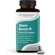 LifeSeasons Stem Boost-R - Stem Cell Support - Repair Damaged Tissue - Vitamin Supplement Rich in Antioxidants - Royal Jelly, Spirulina, Blueberry, Brown Seaweed & L-Carnosine - 120 Capsules