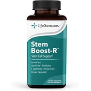 LifeSeasons Stem Boost-R - Stem Cell Support - Repair Damaged Tissue - Vitamin Supplement Rich in Antioxidants - Royal Jelly, Spirulina, Blueberry, Brown Seaweed & L-Carnosine - 120 Capsules