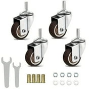 Stem Caster Wheels Furniture Castor Wheels TPR Screw Rod Wheels Swivel Cartwheels For Carts Furniture Trolley 1/1.25/1.5/2 Inch ,Reliable