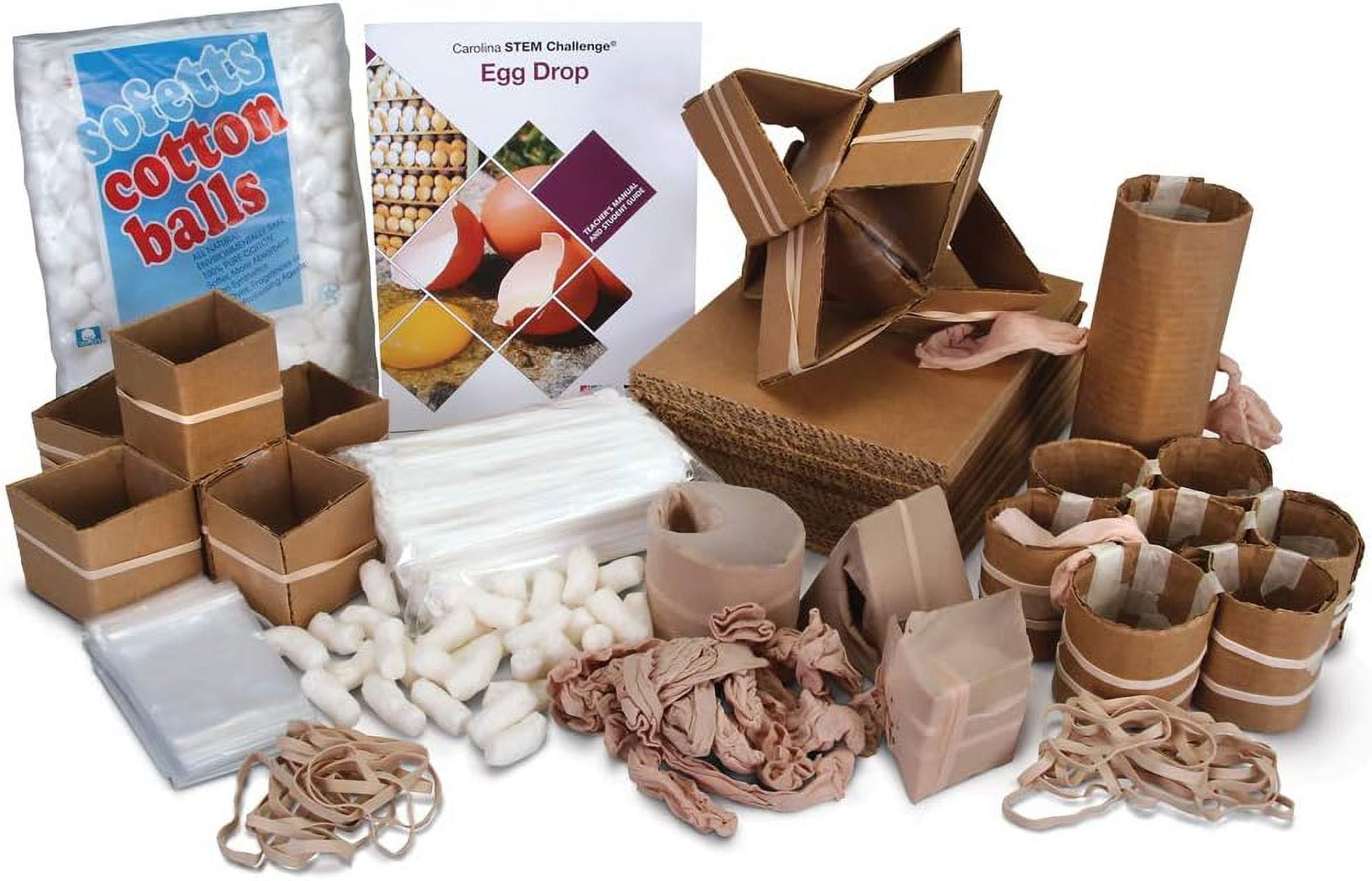 Stem Challenge Egg Drop Kit, Materials For 15 Lab Groups