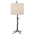 thumbnail image 1 of Stem Design Body Metal Table Lamp with Golden Accents, Bronze - Saltoro Sherpi, 1 of 5