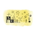 thumbnail image 1 of Stem Education STEM Quote Wall watercolor Design Wall Art Sticker Designs Vinyl Stickers For Home House Walls Rooms Windows Bedroom Decoration Size (20x20 inch), 1 of 3