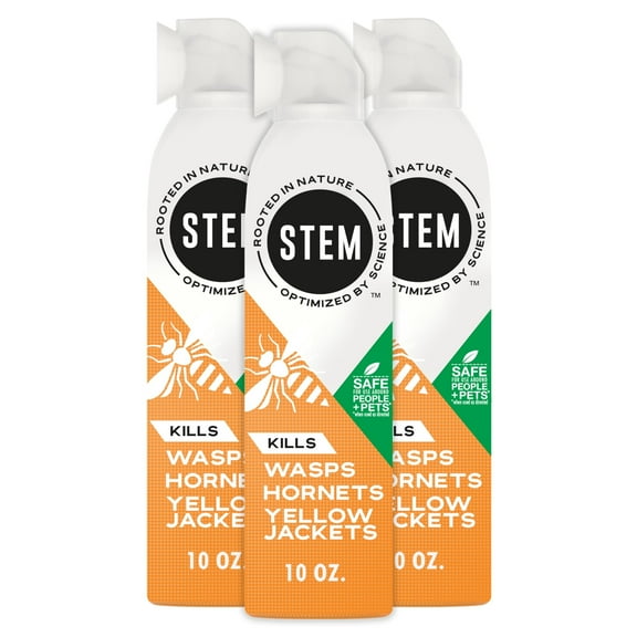 Stem Plant-Based Wasp, Hornet & Yellow Jacket Insecticide Spray - Outdoor Use - 3 Pack, 10 fl oz