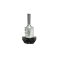 thumbnail image 1 of Stem-Mounted Circular Flared End Brush, Stainless, 3 in x 0.006 in, 16,000 rpm Pack of 2, 1 of 1