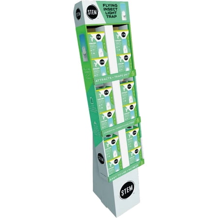 Stem Reusable Indoor Flying Insects Light Trap Display (12-Count) 5118