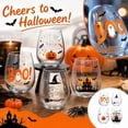 thumbnail image 1 of Stemless Glass, Halloween Glassware, Spooky Glass, Halloween Party Decor, 420Ml 14Oz Orange Black Halloween Beverage Glass, 4X3.5 Inch Lead-Free Glass Drinking Tumbler Perfect for, 1 of 6
