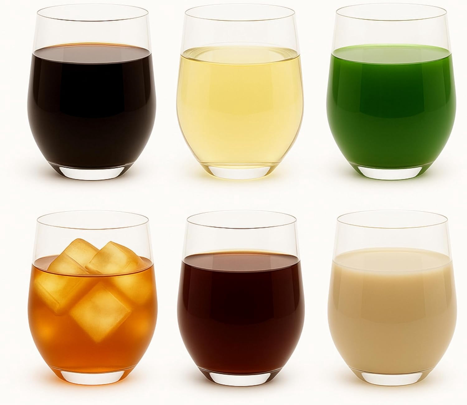 Set Of 12 Stemless Wine Glasses – 12 Oz Lead-Free Crystal Tumblers For Wine, Cocktails, Scotch & Juice